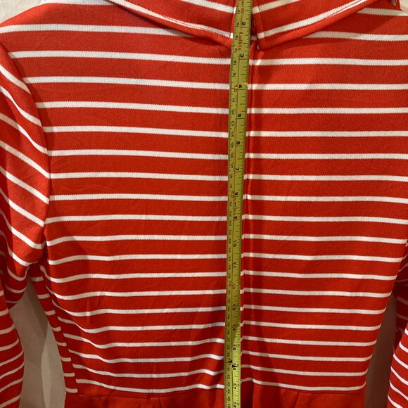 vtg Mélissa Lane sailor polyester red/white stripes womens jumpsuit size 14 - Picture 8 of 8